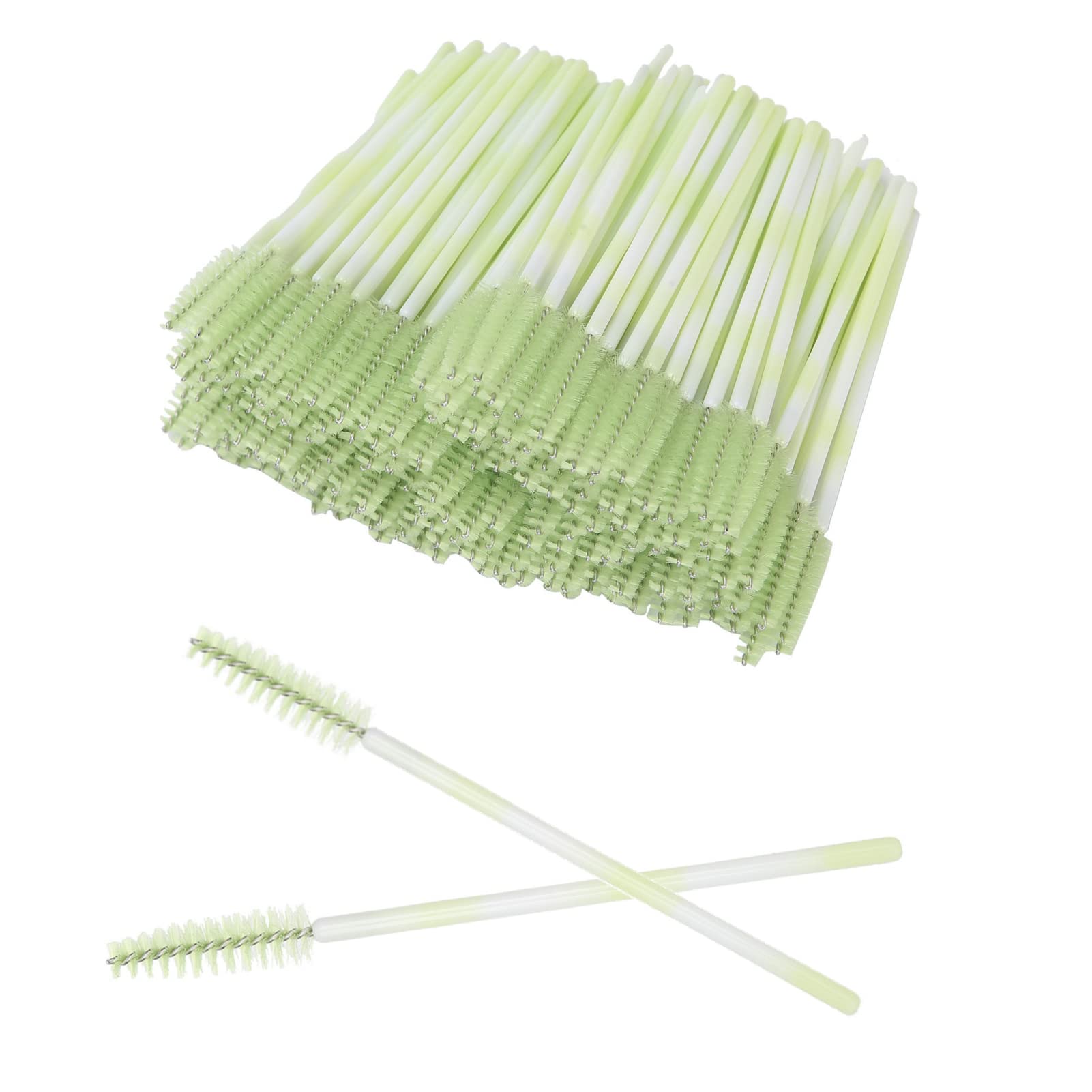 200pcs Disposable Portable Lash Brush, Disposable Eyelash Brush Makeup Tool Accessory for Eyelash Styling (green)