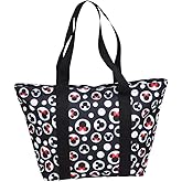 Disney Tote Mickey & Minnie Mouse Icon Print Zipper Travel Bag