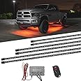 LEDGlow 6pc Multi-Color Truck Slimline LED Underbody Underglow Accent Neon Lighting Kit - 10 Solid Colors - 13 Unique Patterns - Music Mode - Water Resistant Tubes - Includes Control Box & Remote