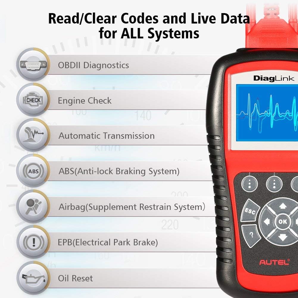 Autel diagnosis device, DIY version of MD802 engine/ABS/SRS/gear and EPB, oil service, code reader reset, Autel DiagLink - Image 4
