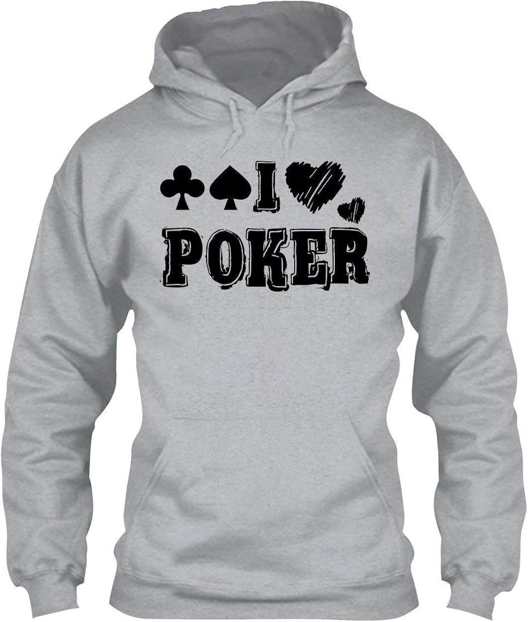 I Love Poker Cool Hoodies, Adult Hooded Sweatshirt Clothing