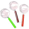 Fun Express Magnifying Glasses for Kids - VBS Vacation Bible School Supplies/Décor - Bulk Set of 12 - STEM Classroom Supplies and Mystery Party Favors