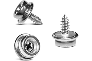 YeeBeny Stainless Steel Screws Marine Grade Boat Canvas Snaps 3/8" Socket with Stainless Steel 5/8" Screw, Snaps for Boat Cover, Snap Screw Stud, Made of high-Quality Materials(24pcs)