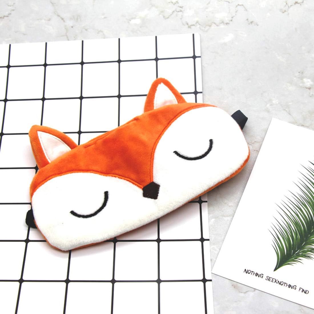Cute Novelty Animal Orange Fox Puppy Funny Eye Mask for Sleeping for Kids Adult Eye Cover Sleep Mask Funny Eye Covers for Sleeping: Health & Personal Care