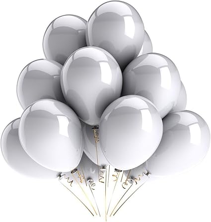 Vercrown 100 Pcs Argent Ballons De Fete De Couleur Pour Fete D Anniversaire Mariage Anniversaire De Boules De Decoration De Noel 12 Pouce 2 8g Ballons En Latex Amazon Fr Cuisine Maison
