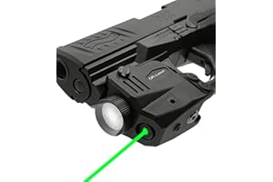 QR-Laser Green Laser Sight with 500 Lumens Tactical Flashlight, Magnetic USB Rechargeable Gun Light Combo for Picatinny Rail, Strobe Function for Light