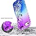 iPod Touch 7 Case, iPod Touch 5/6 Case with Premium HD Screen Protector for Girls, NageBee Glitter Sparkle Liquid Floating Durable Clear Cute Case for iPod Touch 7th/6th/5th Generation -Purple/Blue