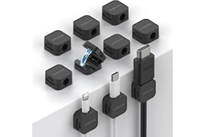 10 Pack Cord Organizer Holder,AORUICN Strong Adhesive Desk Cable Management Magnetic Easy Open,Organize Phone Charging Cords Wire Holder Organizer Neatly for Home,Office,Car,Desk,Nightstand