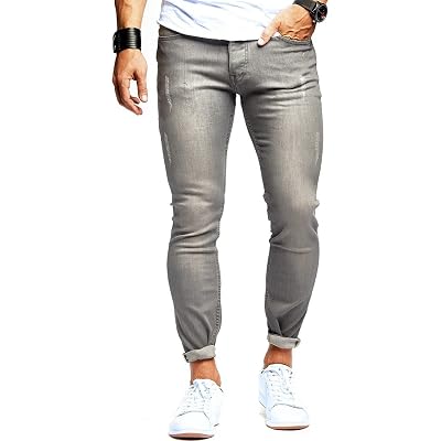 Buy Leif Nelson LN1051 Stylish Skinny-fit Jeans in Grey Online in Vietnam.  B075T9QNNR