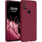 kwmobile Case Compatible with OnePlus Nord N10 5G Case - Soft Slim Protective TPU Silicone Cover - Tawny Red