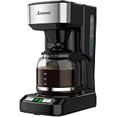 Aromvel 12 Cup Coffee Maker,Large 1.8L Water Tank Drip Coffee Machine | Drip Coffee Machine with Glass Carafe &amp; Reusable Filter, Measuring Spoon, 4-Hour Auto Keep Warm
