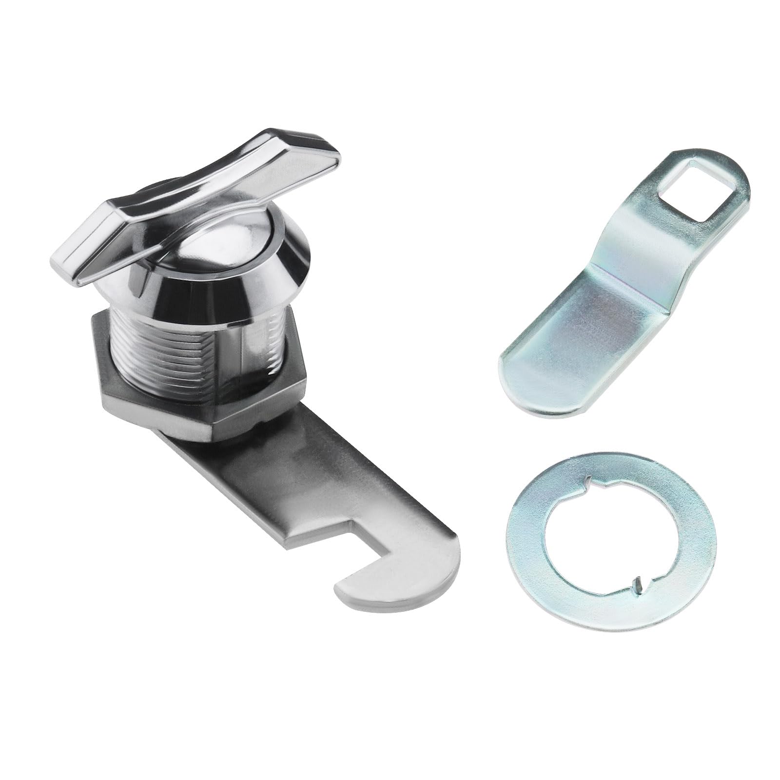 Be In Your Mind 5/8" Keyless Cam Lock Metal Replacement Lock Cylinder Security Cam Lock Set Tubular Cam Lock Cylinder for RV Doors, Cabinets, Drawers