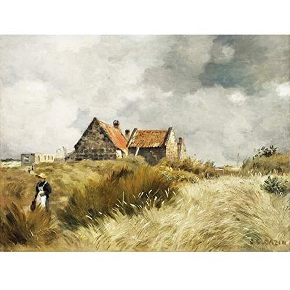 Jean Charles Cazin Cottage In The Dunes Kunstdruck auf Leinwand, Premium-Wanddekoration, Poster