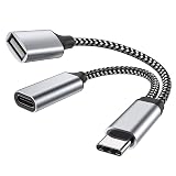 USB C OTG, MacBook Pro Adapter USB C 2.0 Charging Port with 18W PD Adapter Compatible for Samsung Galaxy S10 S9 S8 Note 9 8, LG V40 V30 G6, Google Pixel 2 XL,Google Chromecast with Google TV 2020