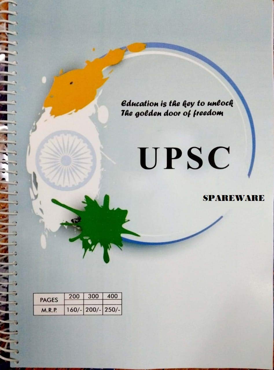 SPAREWARE® UPSC Mains Blank Practice Spiral Answer Sheet, 200.Page