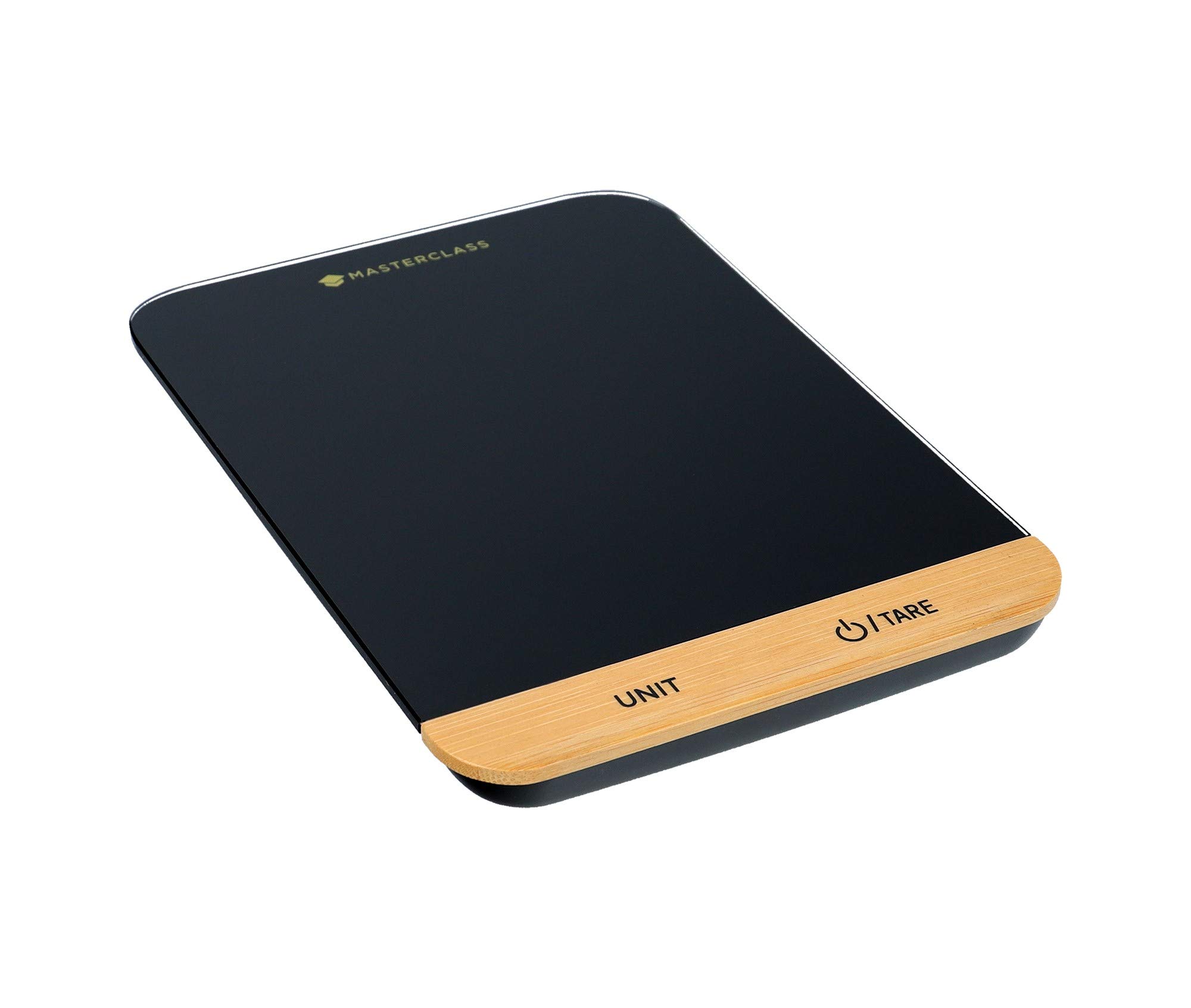 MasterClass Compact Digital Kitchen Scales in Gift Box, Plastic / Bamboo, Black, 22 x 16 cm