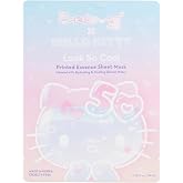 The Cr&egrave;me Shop x Hello Kitty Look So Cool Printed Essence Sheet Mask, Infused with Hydrating and Cooling Glacial Water, Korean Face Mask - 50th Year Anniversary Limited Edition (Pack of 1)