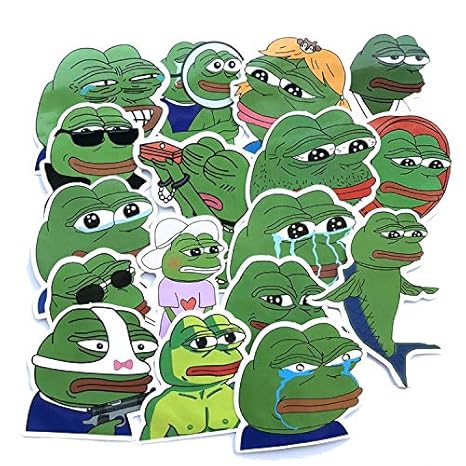 DADATU Pegatinas 17uns/Lot Pepe Sad Frog Stickers Calcomanía para ...