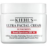 Kiehl's Ultra Facial Cream with SPF 30, Lightweight Daily Moisturizer for All Skin Types, 24-hour Hydration, UV Sunscreen Pro