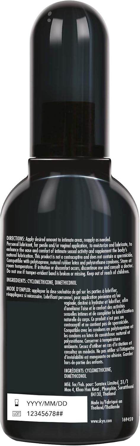 SKYN All Night Long Lube 80ml / Silicon Based Lubricant Massage Gel, Pleasure Lube for Couples and Toys Natural Feel - Image 4