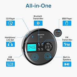 MEGATEK Portable CD Player with Dual Stereo