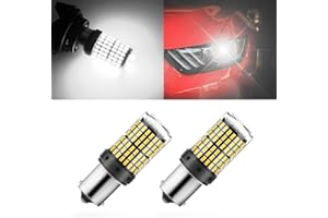 XINLIYA 2Pack 1157 LED Brake Light Bulb, 12V-24V BAY15D Replacement Light Bulb for Reverse Brake Tail Running Parking, 144SMD 3014 Chipset Backup Turn Signal Lights for Car RV Trailer Boat (White)