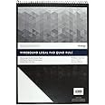 Silverpoint Top Wire Pad, Heavy Back, Quadrille Rule, 8.5 x 11.75 Inches, 70 Sheets, Protective Cover, Blue/Black (51070)