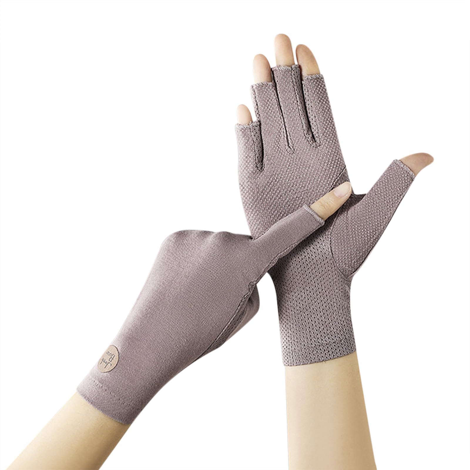 Gel Nails Anti UV Gloves Cotton Half Finger High-tech UV Protection Gloves for Manicures Care Nail Lamp Skin Care Nails Art Nail Beauty Gel Polish Fingerless Moisturizing Hand Protector Tools (Purple)