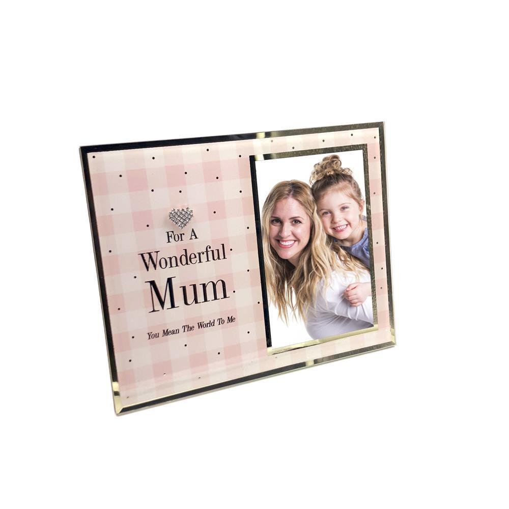 ukgiftstoreonline Wonderful Mum glass picture photo frame 6"x4" (No Personalisation)
