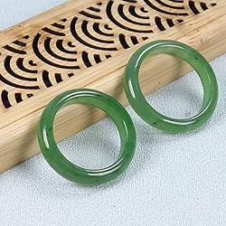 YMHOP 5-6mm 7-8mm Width Natural Hotan Jade Rings