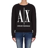 Armani Exchange Womens Icon Project Logo Boyfriend Fit Crewneck Tee