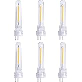 CXLHO String Lights Replacement LED Bulb Filament 6 Packs, 2700K Warm White, S14 Light Bulb Accessories, Shatterproof Waterproof and Dimmable