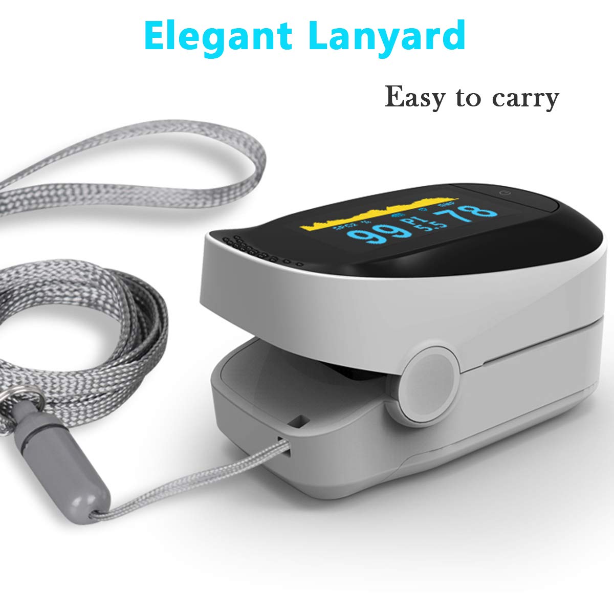 Fingertip Pulse Oximeter With LED Screen Digital Readings For SpO2