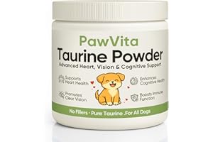 PUPPYLABCO Pawvita Pure Taurine Powder, Paw VitaTtaurine Supplement for Dogs, Supports for Heart, Vision & Daily Wellness in Dogs – 99.9% Pure Taurine Powder (1)