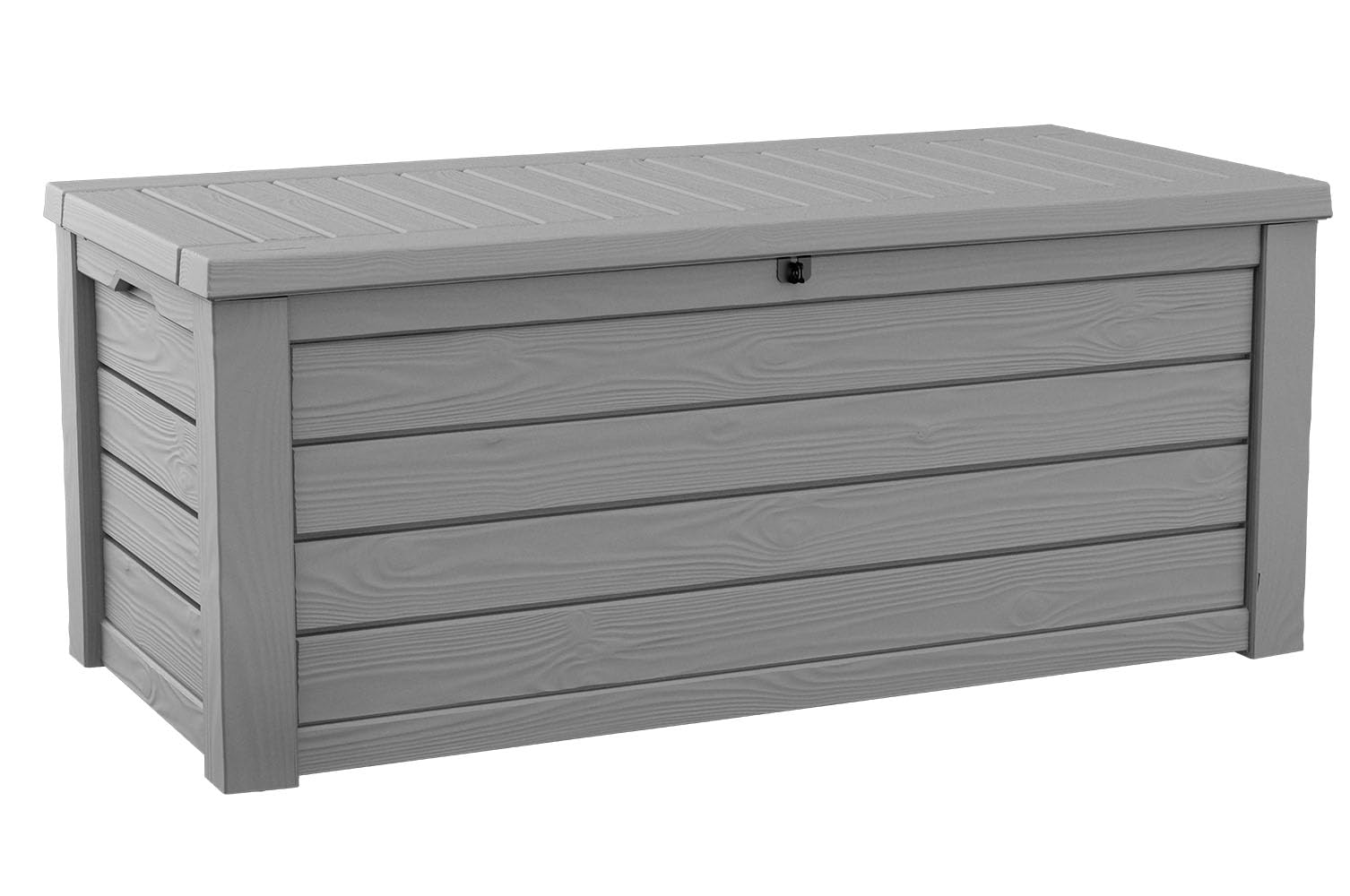 Keter Westwood 150 Gallon Resin Large Outdoor Storage Box for Patio Furniture, Outdoor Cushions, Garden Tools and Pool Floats, Light Grey Image