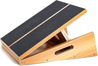 StrongTek Professional Wooden Slant Board Adjustable Incline Calf Stretcher