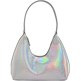 Verdusa Women's Metallic Hobo Shoulder Bags Top Handle Handbag Zipper Purses