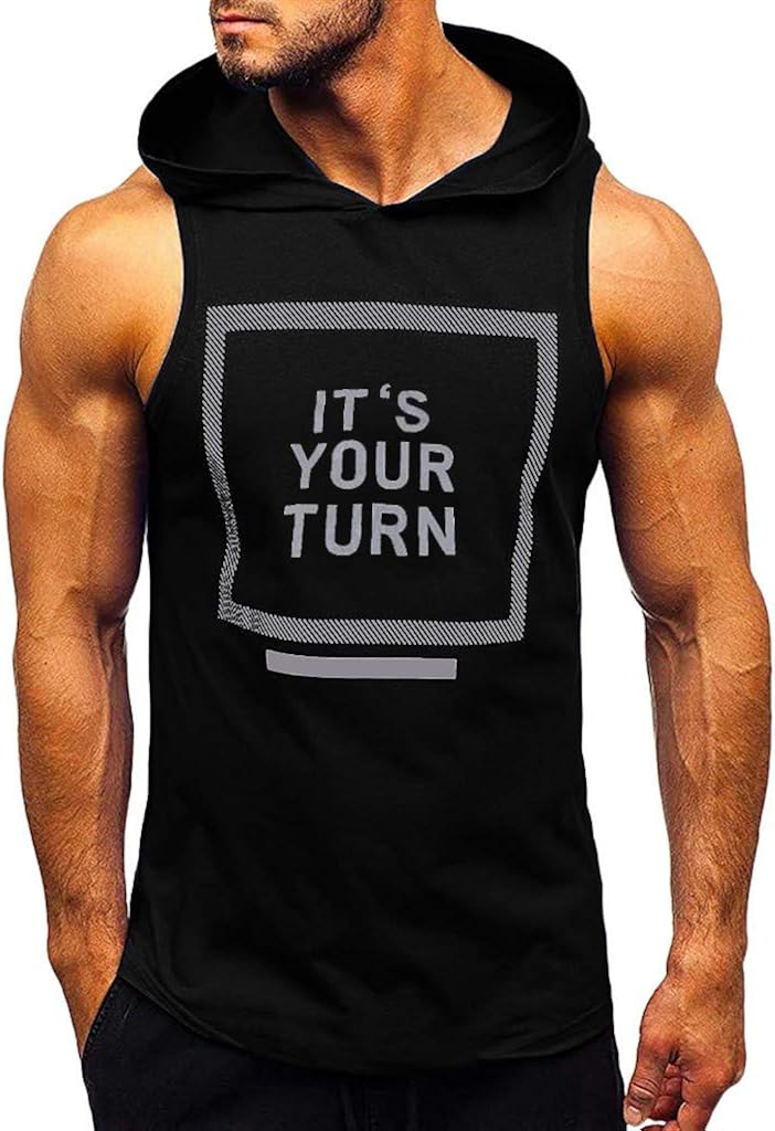 Fashion T-Shirts Men HimTak Tank top for Men's Sport Bodybuilding Racerback Printing Solid Quicky-Dry Indoor Outdoor Casual Shirts Sleeveless Blouse Tee Father's Day Fit