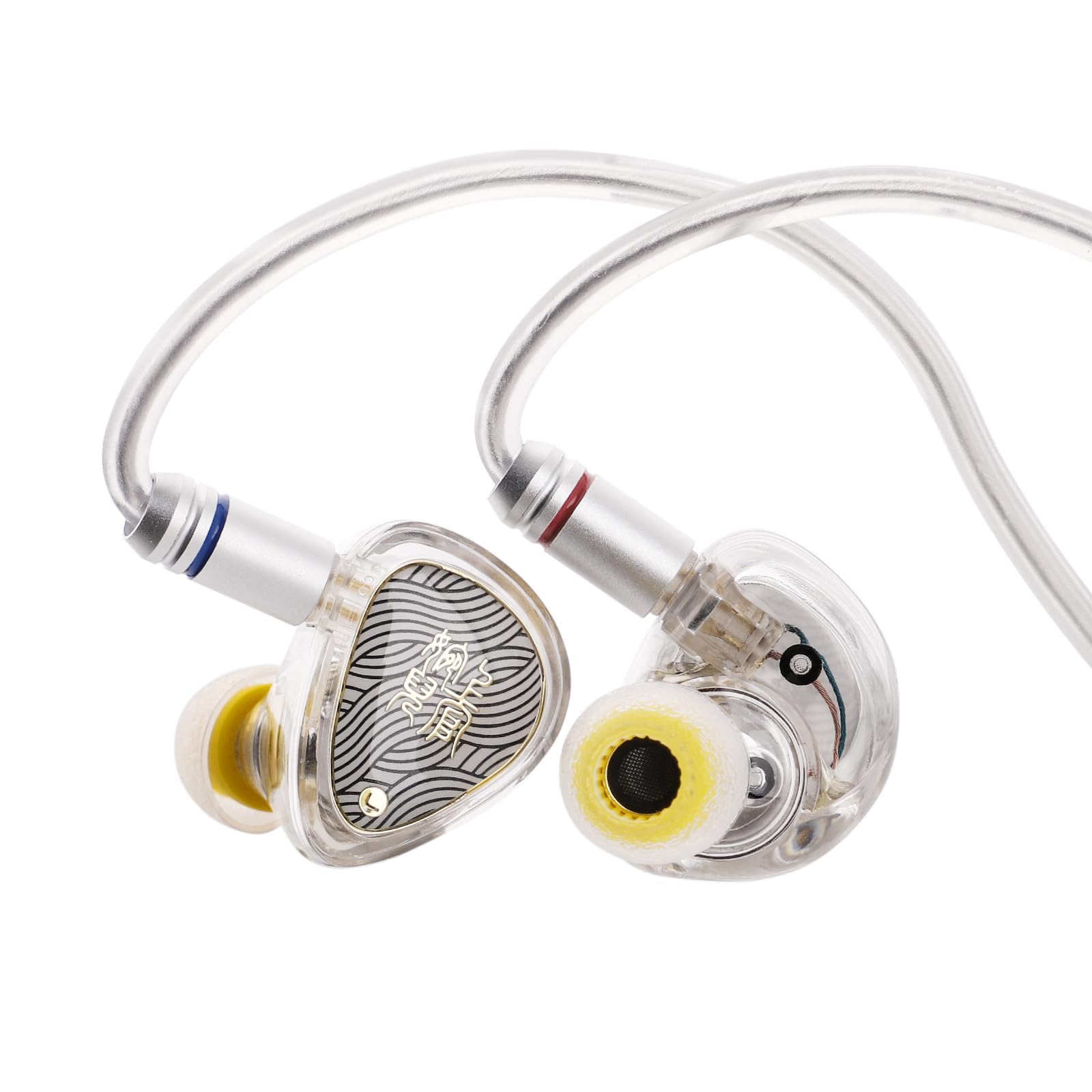 Photo 1 of Linsoul TANGZU Wan'er S.G II in Ear Monitor,HiFi Wired Earbuds,10mm Dynamic Driver PET Diaphragm Gaming IEM Earphones with 2Pin Detachable OFC Cable for Audiophile DJ Stage (Clear White, 3.5mm Mic)