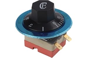 Vacumist Electric Oven Thermostat Adjustable Temperature Controller Switch 50-300°C,AC 250V 16A Normally Closed with 70cm Cap