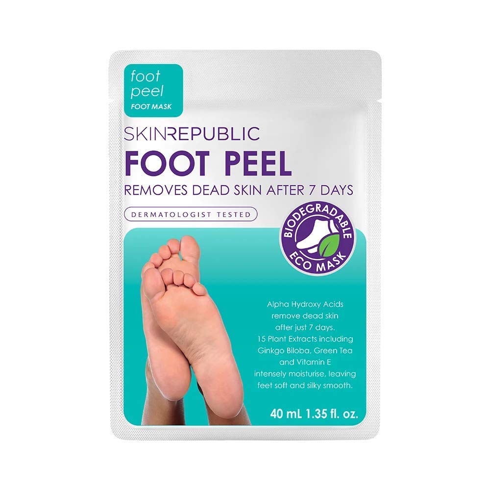 Skin Republic Foot Repair Peel Mask | Repair Heels & Removes Dry Dead Skin for Soft Baby Feet | Exfoliating Peel Mask for Hard Skin (Pack of 1) โ image 1