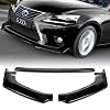 3-Piece Front Bumper Lip For 2011-2015 Toyota Sienna - Matt Black ABS
