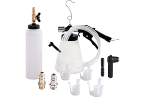 YSTOOL Brake and Clutch Fluid Pneumatic Vacuum Bleeder Tool Kit Brake Oil Change Set with Extractor and Refill Bottle Master Cylinder Adapters Air Quick Plugs for Auto Car Truck Motorcycle Use