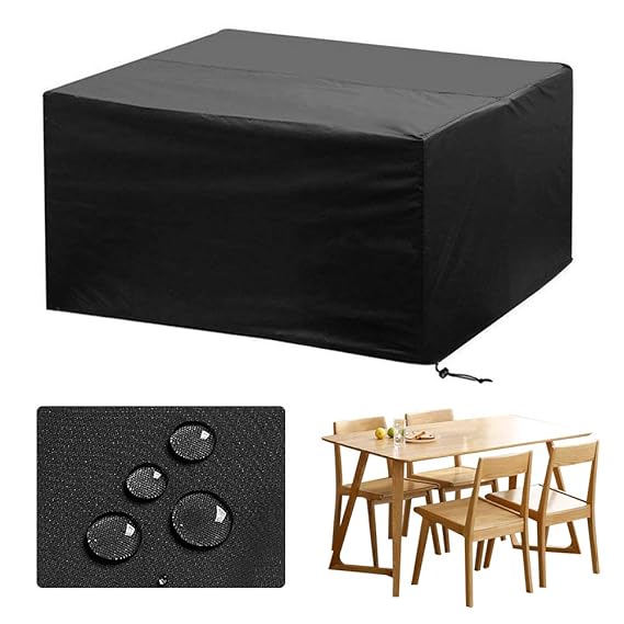 Nasharia Gartenmöbel Abdeckung, Abdeckhaube Atmungsaktiv für Gartenmöbel Wasserdichte Oxford gewebe Sitzgruppe Abdeckhaube, R