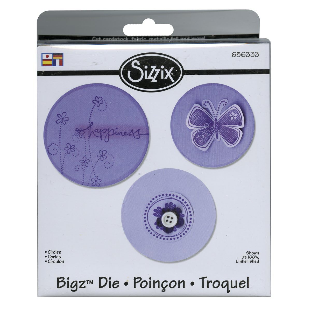 Sizzix Bigz Die 656333, Circles, 3 Sizes Steel Rule Die