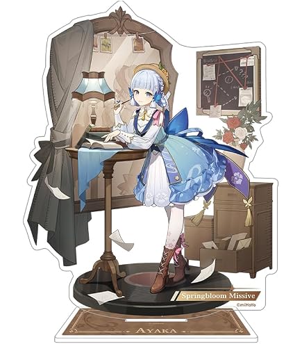 Figure Acrylique Genshin Impact - Kamisato Ayaka Avec Socle - Neuf, Collection Officielle (sans Marque)
