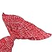 Feiuruhf Mermaid Tail Blanket for Adults Teens Kids Crochet Snuggle Mermaid All Seasons Sleeping Blanket (red)