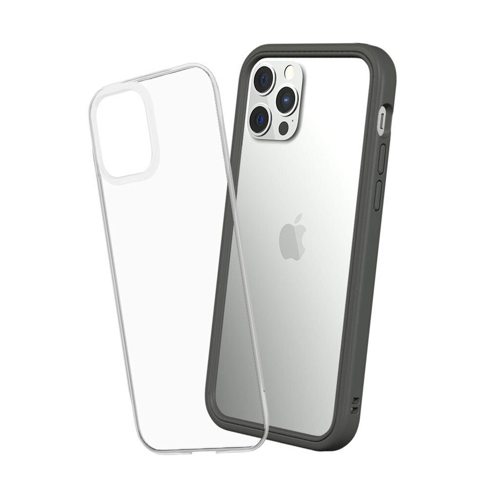 RHINOSHIELD Modular Case compatible with [iPhone 12/12 Pro] | Mod NX - Customizable Shock Absorbent Heavy Duty Protective Cover - Graphite
