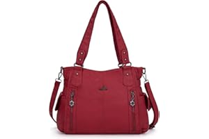 Angel Kiss Handbags for Womens Top-Handle Hobo Purse Roomy Casual Shoulder Bags PU Tote Satchel Purse for Women