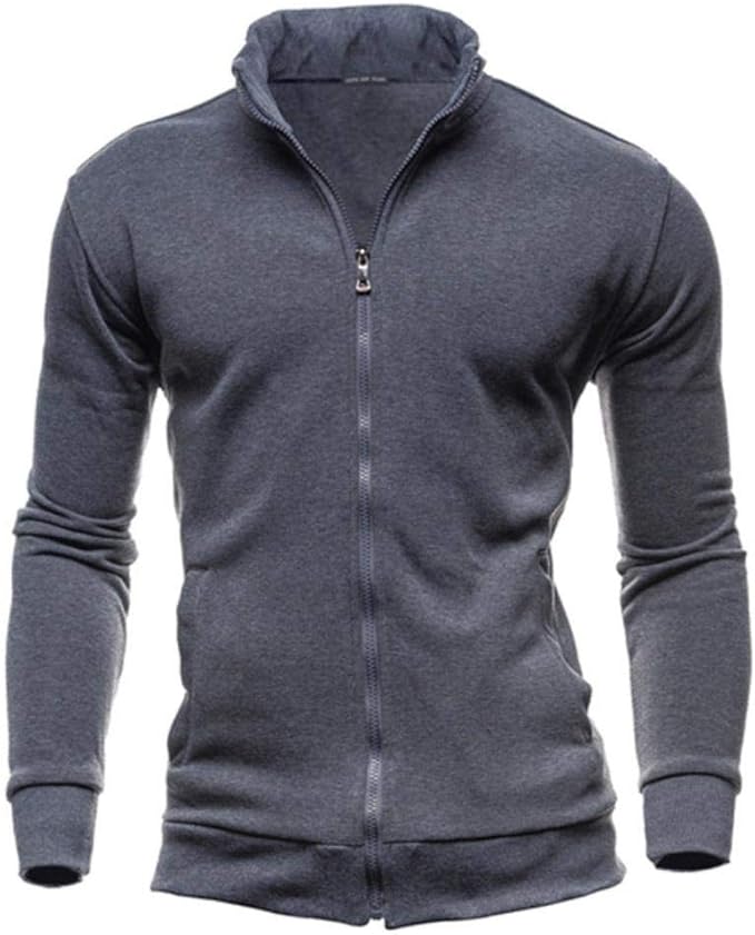 DMAI 2020 Sudadera para Hombre, Ropa de Moda, con Cremallera, Cuello